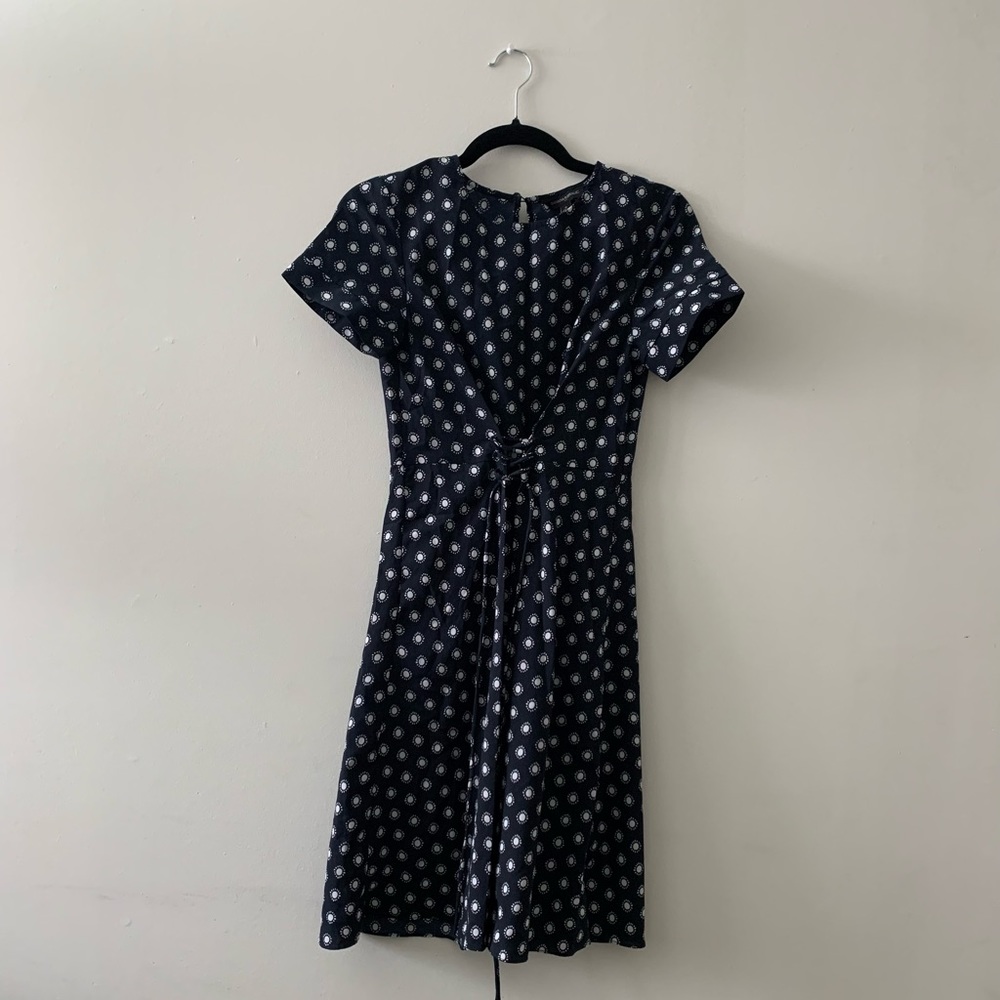 Lace-up fit and flare dress. - Picture 3 of 8